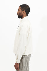 Light Cotton Zip Jacket - Ecru