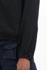 Light Cotton Zip Jacket - Black