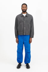 Short Jacket 8oz. Cotton Linen Denim - Charcoal