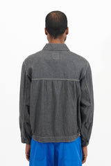 Short Jacket 8oz. Cotton Linen Denim - Charcoal
