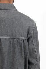 Short Jacket 8oz. Cotton Linen Denim - Charcoal