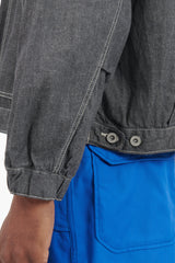 Short Jacket 8oz. Cotton Linen Denim - Charcoal