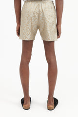 Ruben Lenora SIlk Jacquard Shorts - Beige