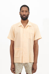 Camp Shirt - Coral Cotton Crepe