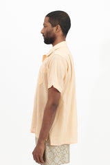 Camp Shirt - Coral Cotton Crepe