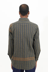 Work Shirt - Olive Small Seersucker Plaid