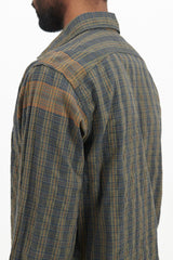 Work Shirt - Olive Small Seersucker Plaid