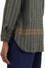 Work Shirt - Olive Small Seersucker Plaid