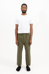 9/10 Length Pegtop Work Pants Co/Ny Ripstop - Olive