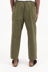 9/10 Length Pegtop Work Pants Co/Ny Ripstop - Olive
