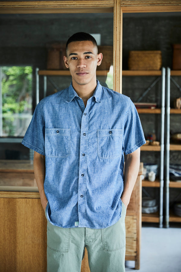 Short Sleeve Chambray Work Shirt