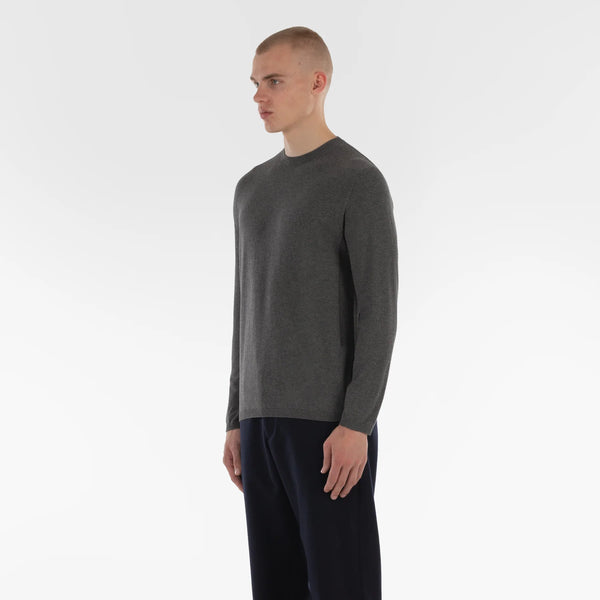 COTTON CASHMERE WHOLEGARMENT 18G  GRIGIO MELANGE