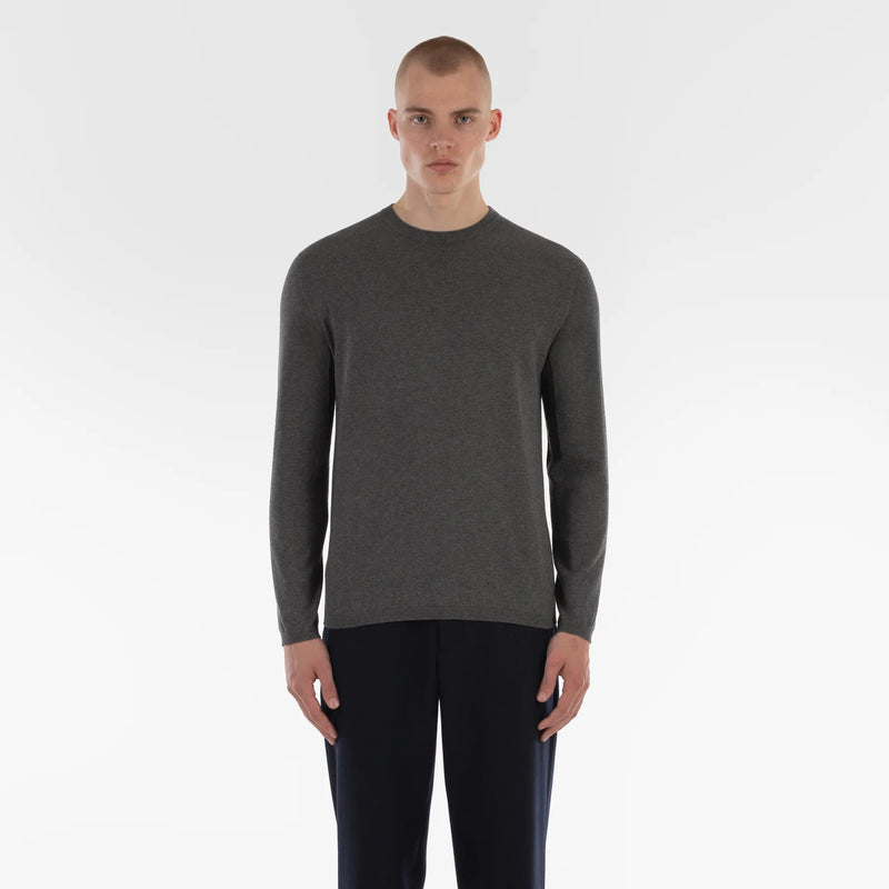 COTTON CASHMERE WHOLEGARMENT 18G  GRIGIO MELANGE