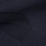 COTTON CASHMERE WHOLEGARMENT 18G  NAVY MELANGE