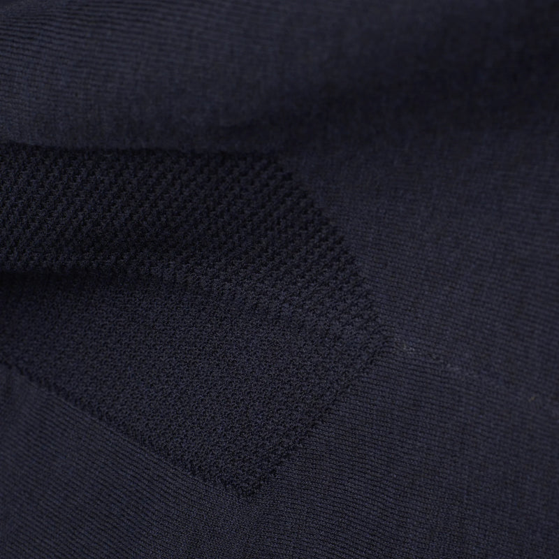 COTTON CASHMERE WHOLEGARMENT 18G  NAVY MELANGE