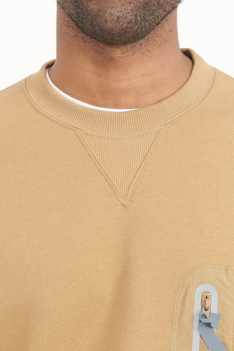 Light Sweat Pullover - Dark Beige