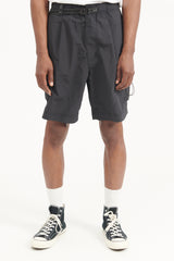 Oversized Cargo Short Pants - Black