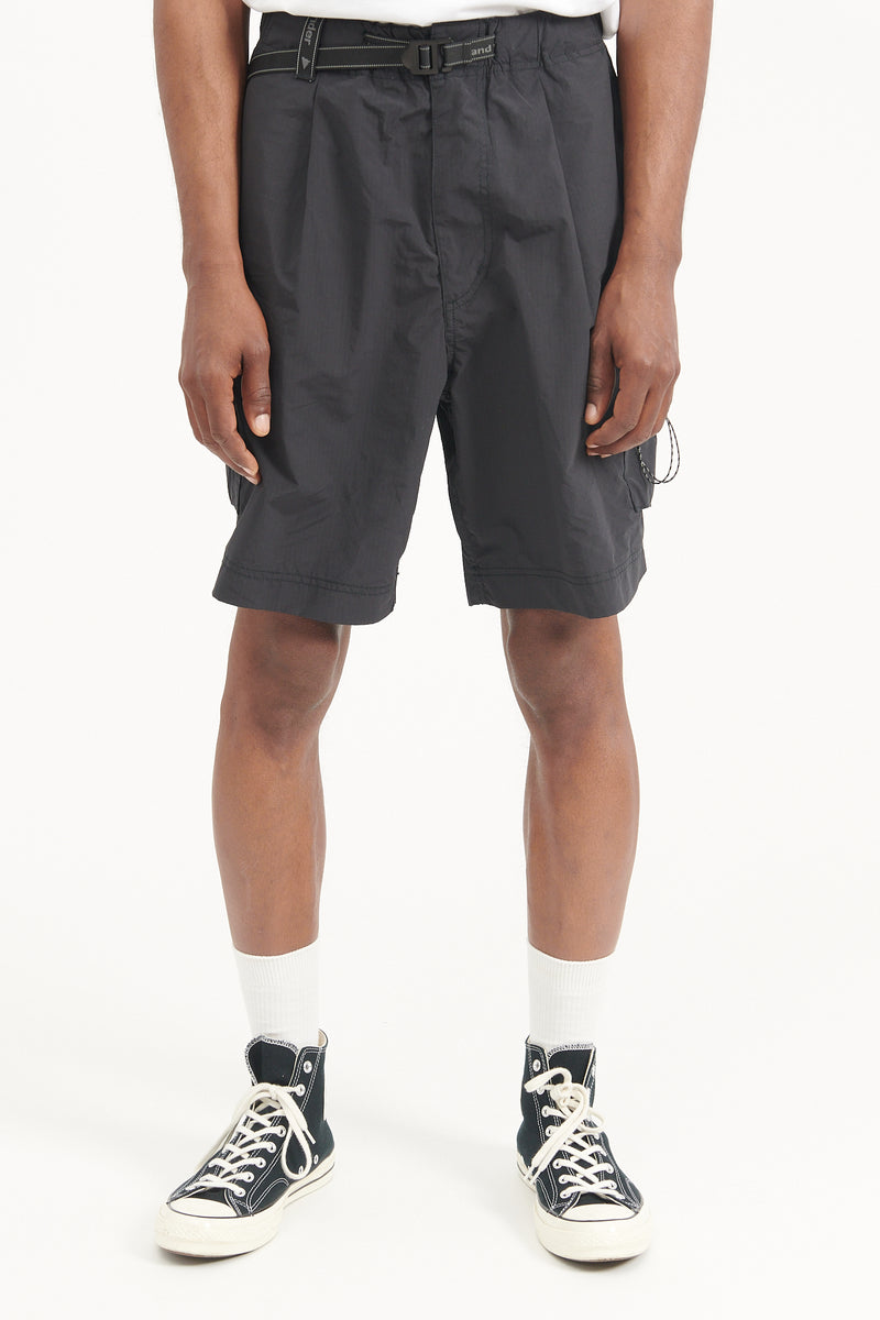 Oversized Cargo Short Pants - Black