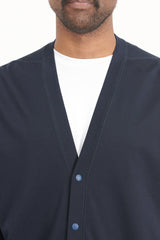 Dweller Cardigan C/N Jersey Ice Pack - Navy