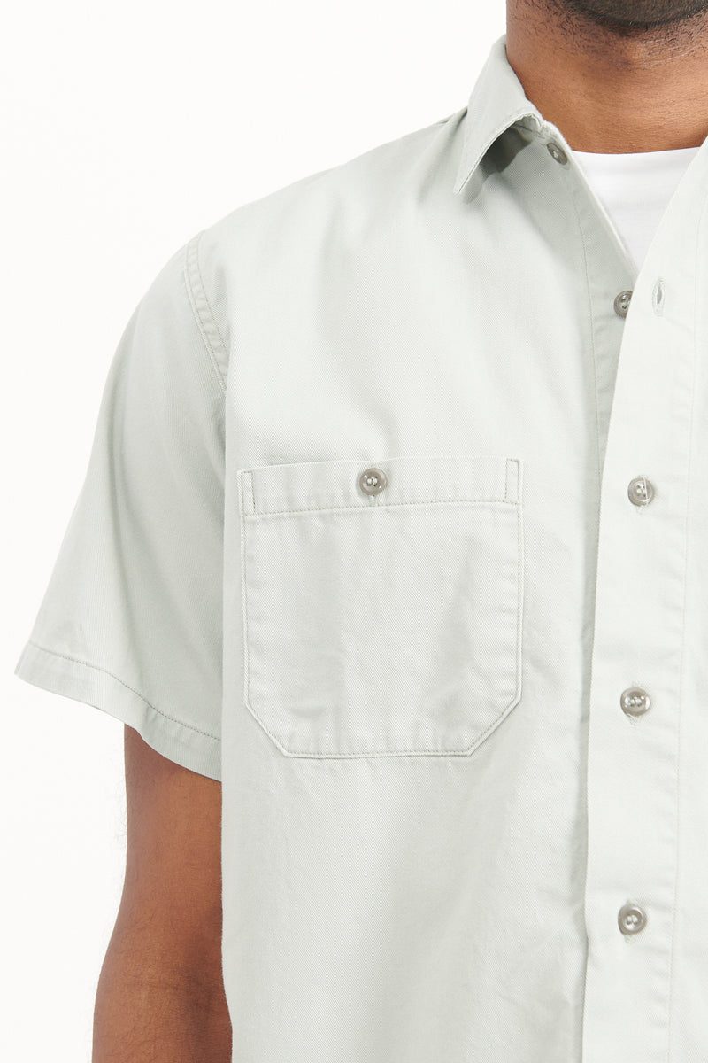 Cotton Twill 60's Work Shirt - Grey