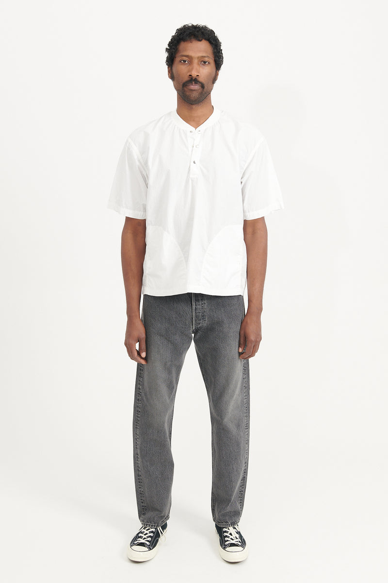 Typewriter Cloth Pullover Shirt - White