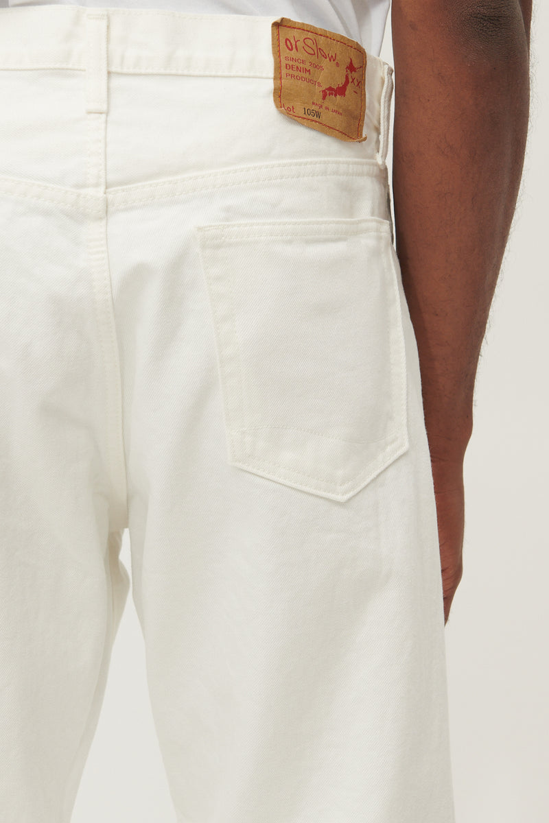 105 80's 5 Pocket Jeans - White