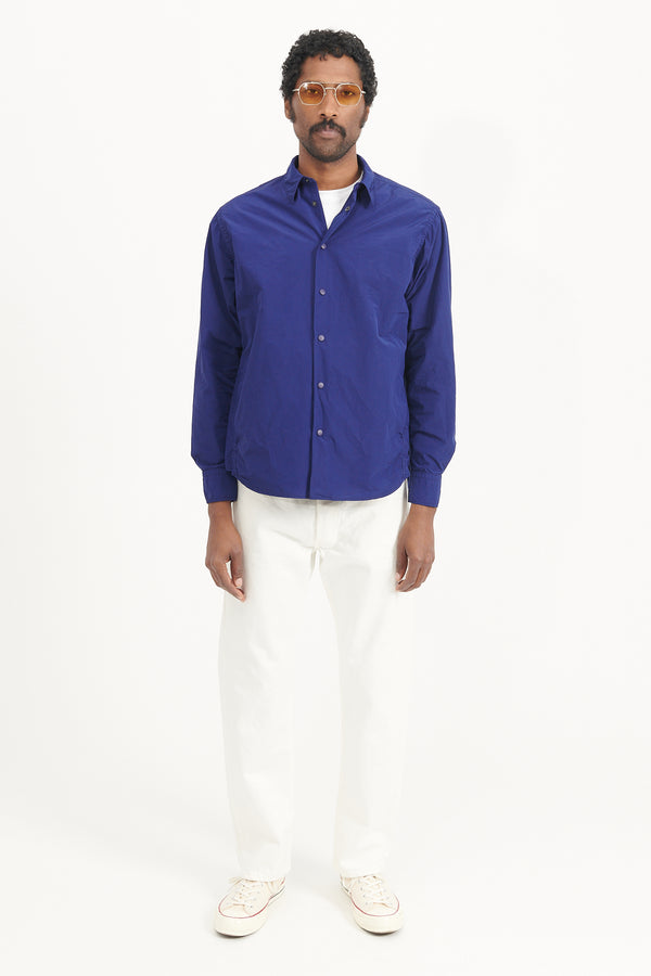 Nylon Cassel Over Shirt - Blue