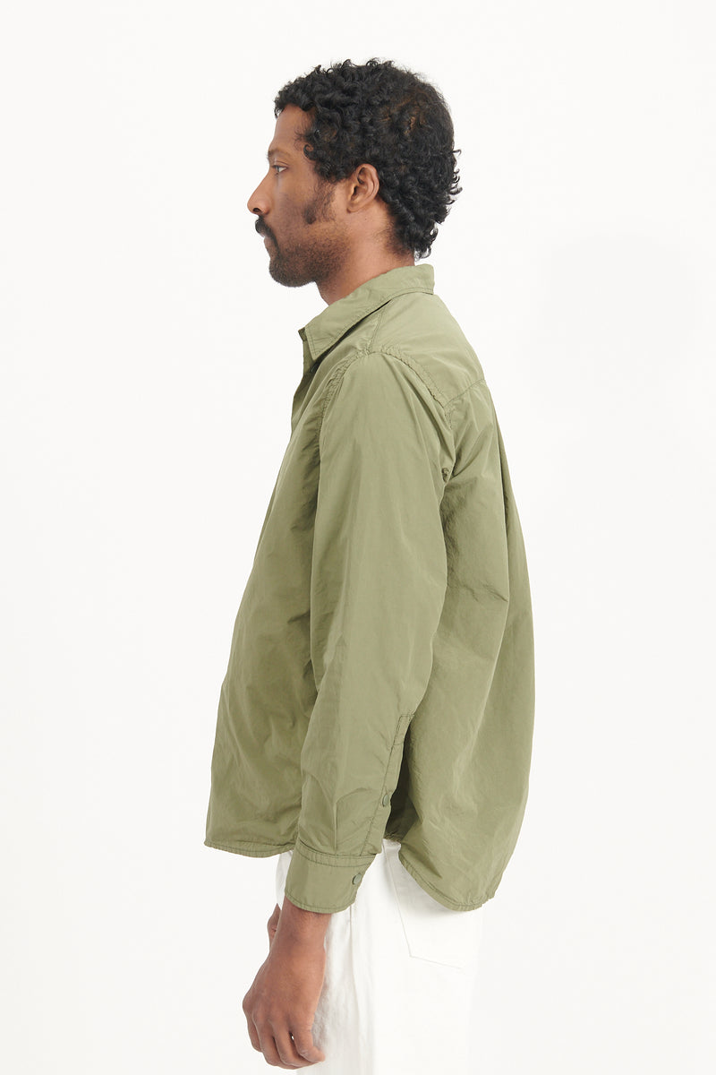 Nylon Cassel Over Shirt - Olive