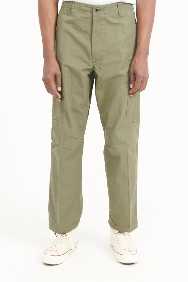Vintage Fit 6 Pocket Ripstop Cargo Pants - Army Green