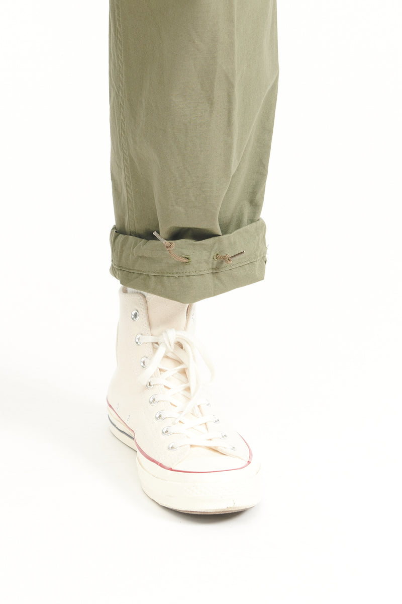 Vintage Fit 6 Pocket Ripstop Cargo Pants - Army Green