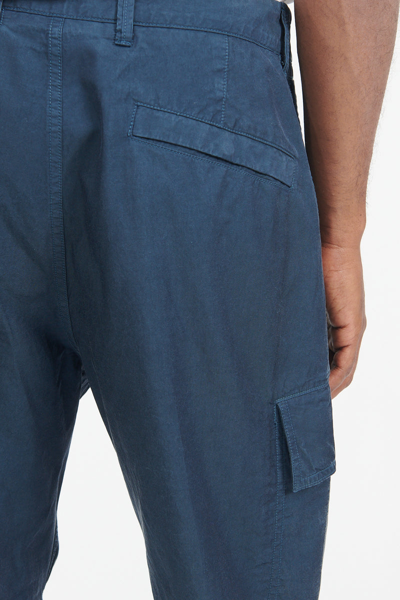32229 Cupro Cotton Twill Pants Regular - Dark Blue
