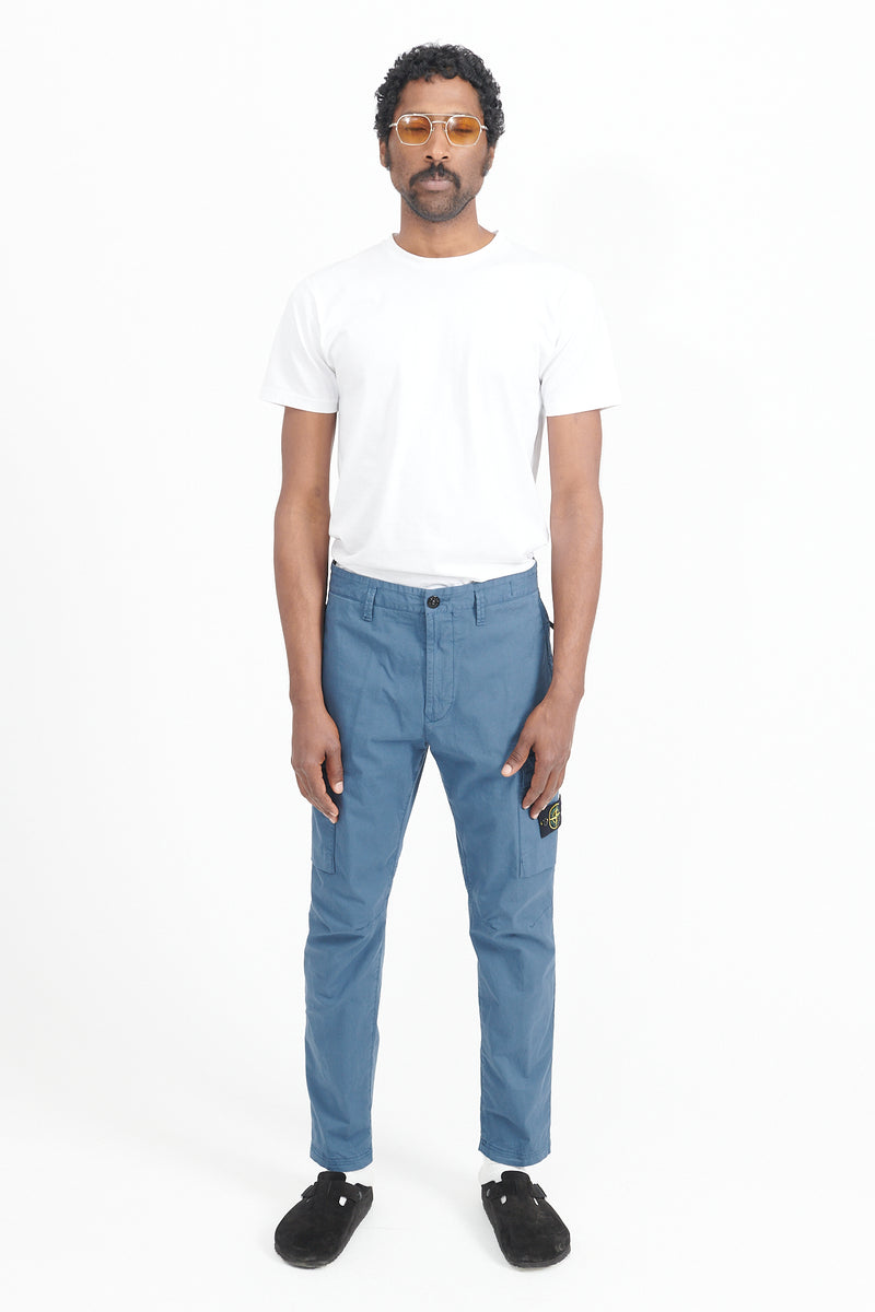 30410 Supima Cotton Twill Pants Regular Tapered - Dark Blue