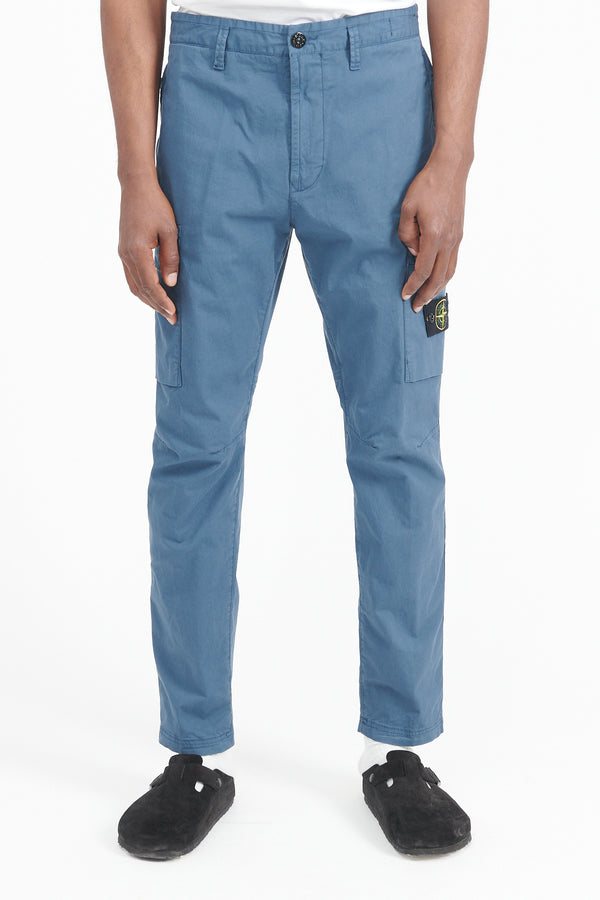 30410 Supima Cotton Twill Pants Regular Tapered - Dark Blue