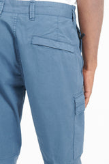 30410 Supima Cotton Twill Pants Regular Tapered - Dark Blue