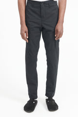 31410 Supima Cotton Twill Stretch Pants Slim - Black