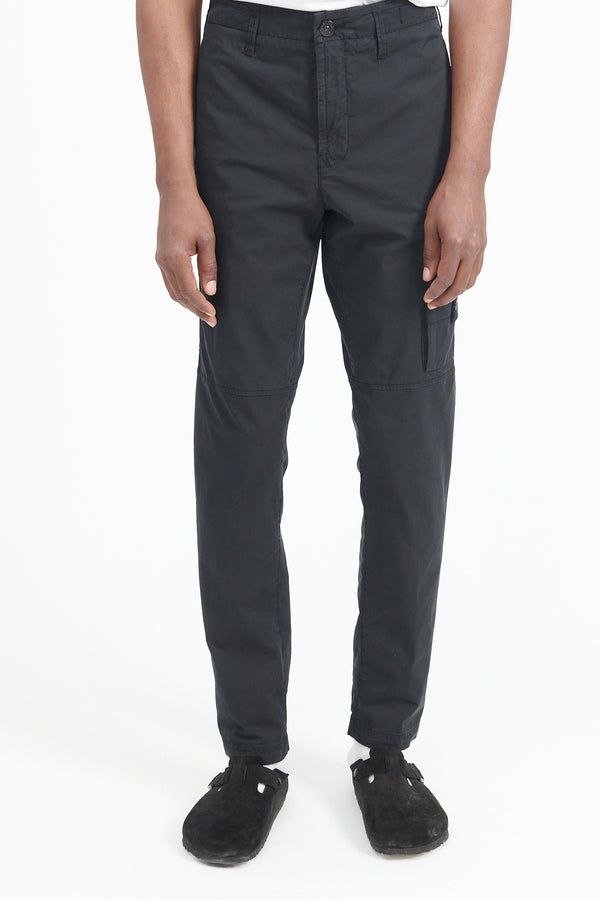 31410 Supima Cotton Twill Stretch Pants Slim - Black