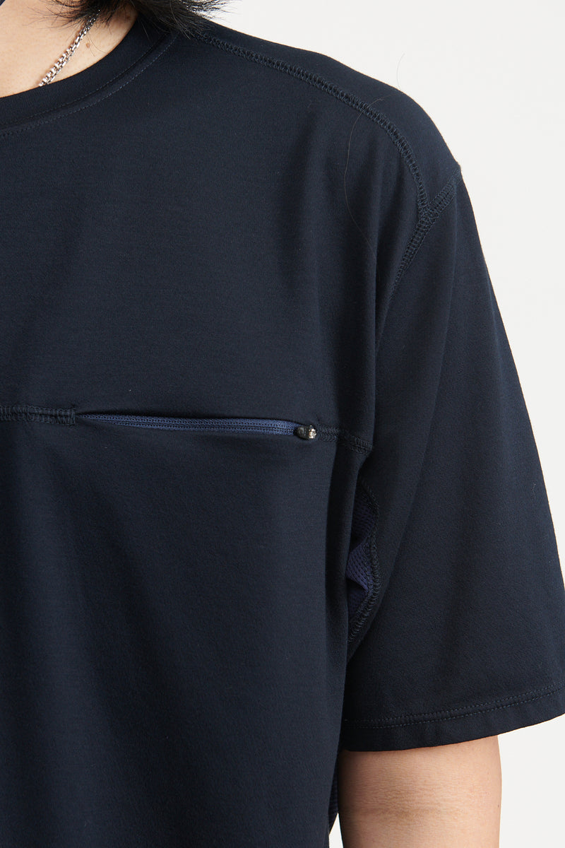 Jogger S/S Tee Cotton Nylon Jersey Ice Pack - Navy
