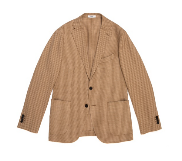 K-Jacket in wool blend vichy garment dyed