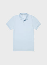 Sunspel Piqué Polo Shirt - Light blue