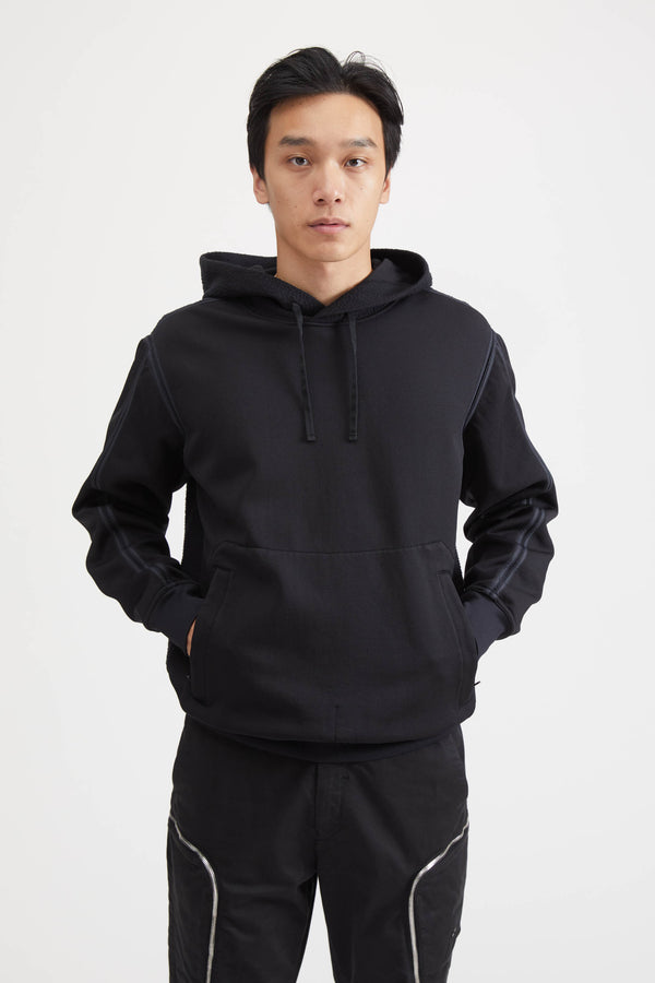 60107 Shadow Project Felpa Nylon Hooded Sweatshirt - Black