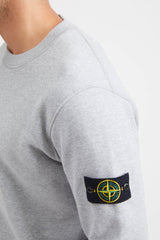 63020 Felpa Cotone Smerigliata Fleece Crew Sweatshirt - Melange Grey