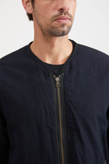 Reversible Jacket Cotton Wool - Navy