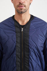 Reversible Jacket Cotton Wool - Navy