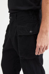 9/10 Length Military Trousers Wool - Black