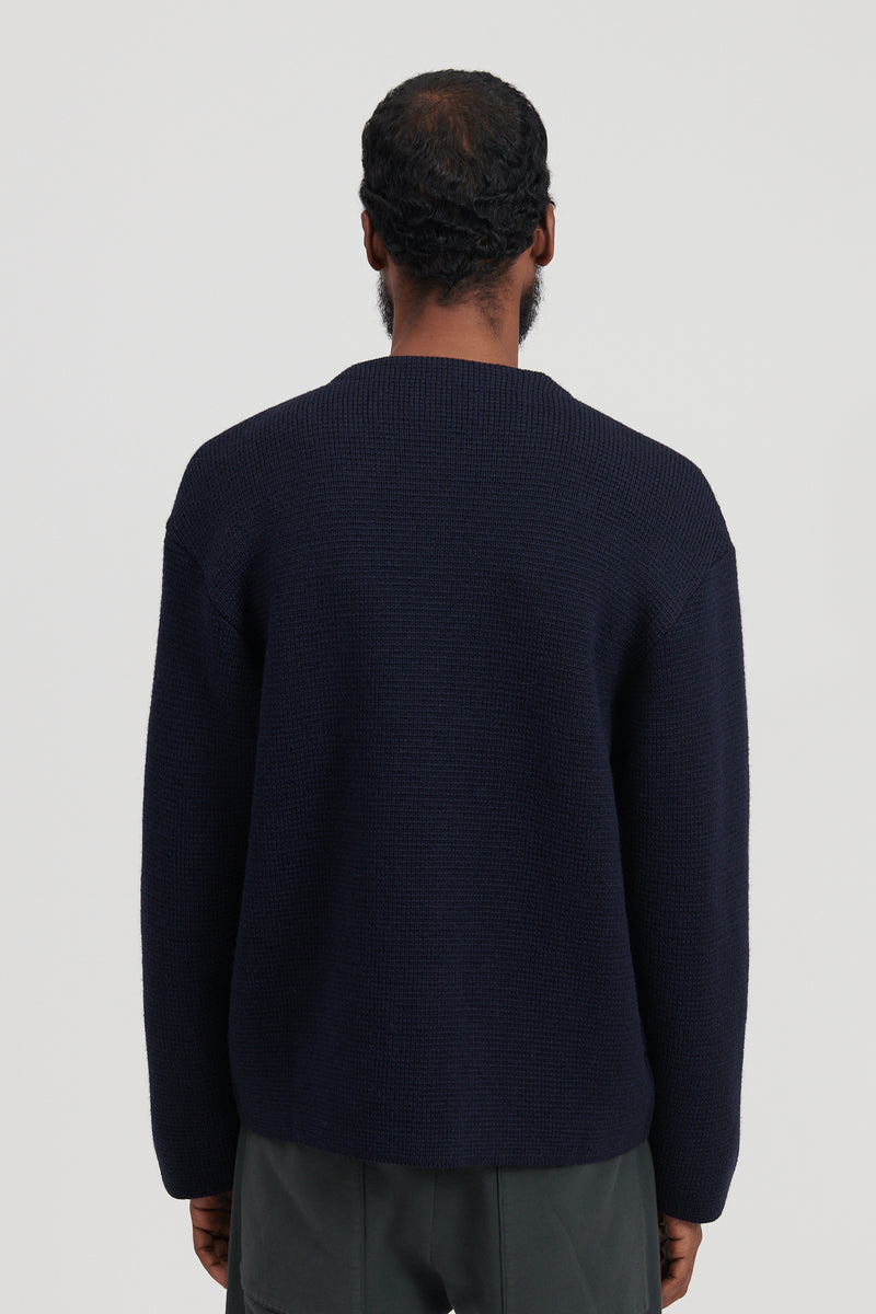 5G Knitted Blouson - Black Navy