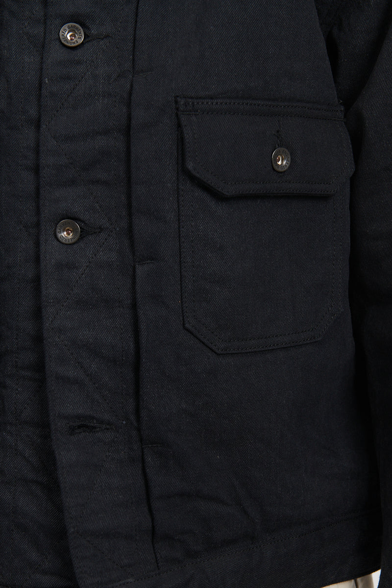 Trucker Jacket 14oz Bull Denim - Black