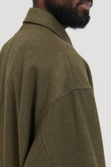 Oversized Bal Collar Coat - Olive – M5 Shop