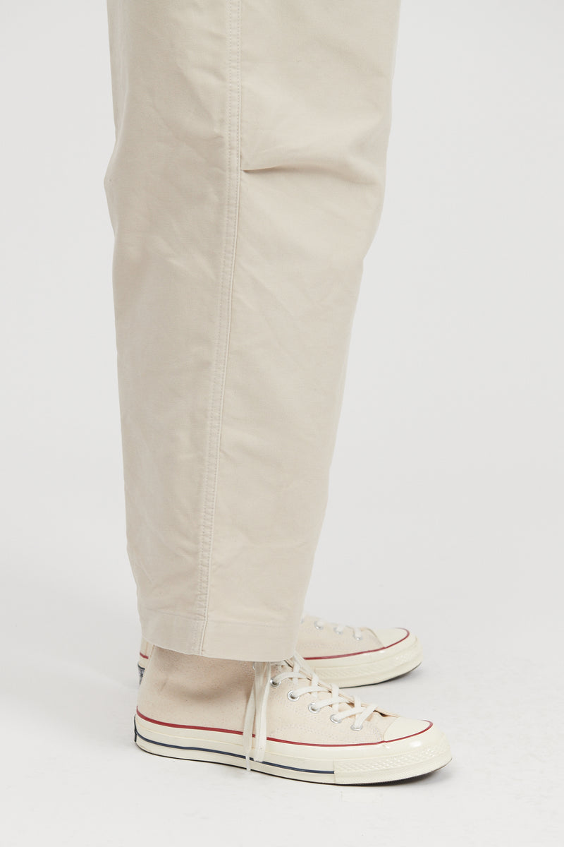 Moleskin Tucked Pants - Ecru