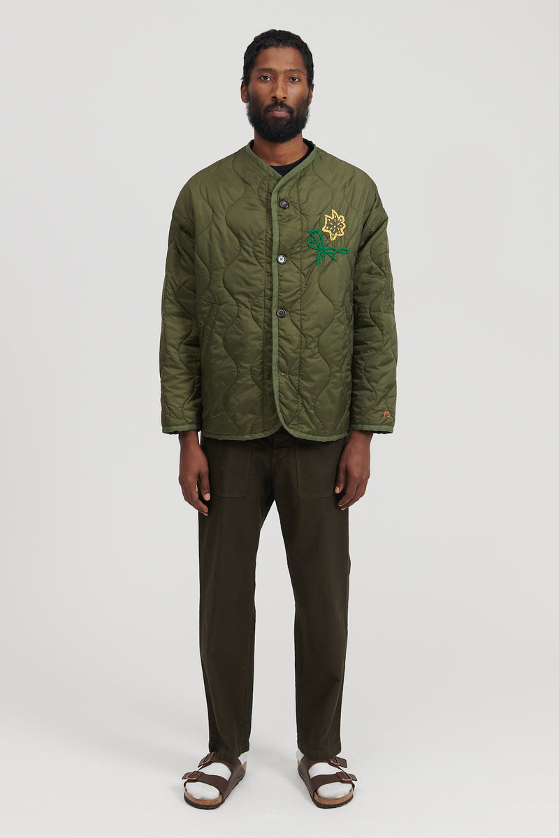 Liner Jacket Ripstop Embroidered - Army Green