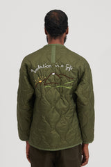 Liner Jacket Ripstop Embroidered - Army Green